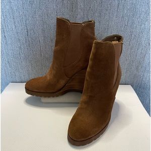 Michael Kors Thea suede wedge booties Sam size 7 1/2.  gently used.